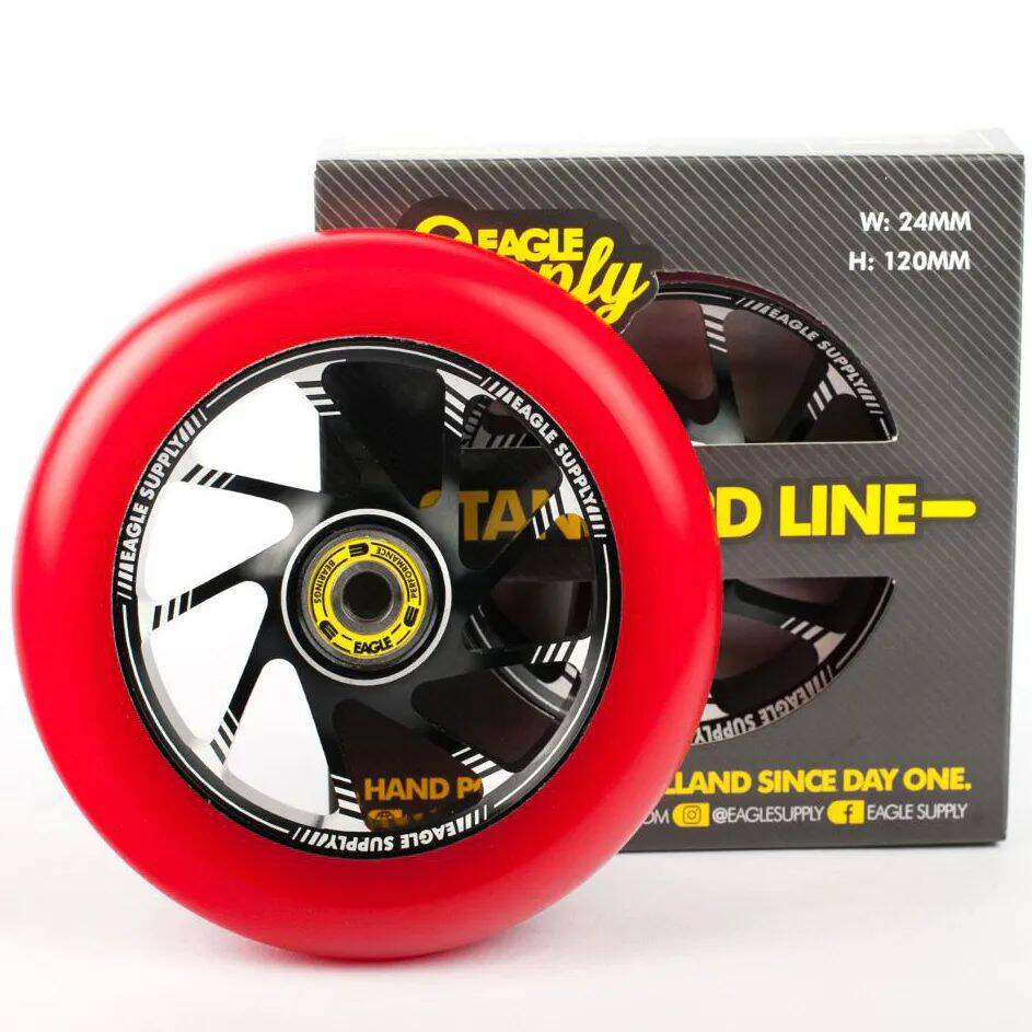 Eagle Sport Team Core Scooter Wheel - Black/Red 120mm