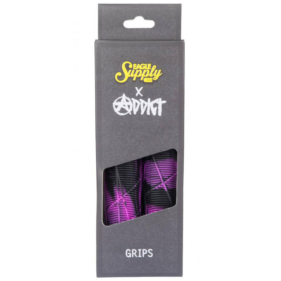Eagle Sport x Addict OG Scooter Grips - Black/Purple