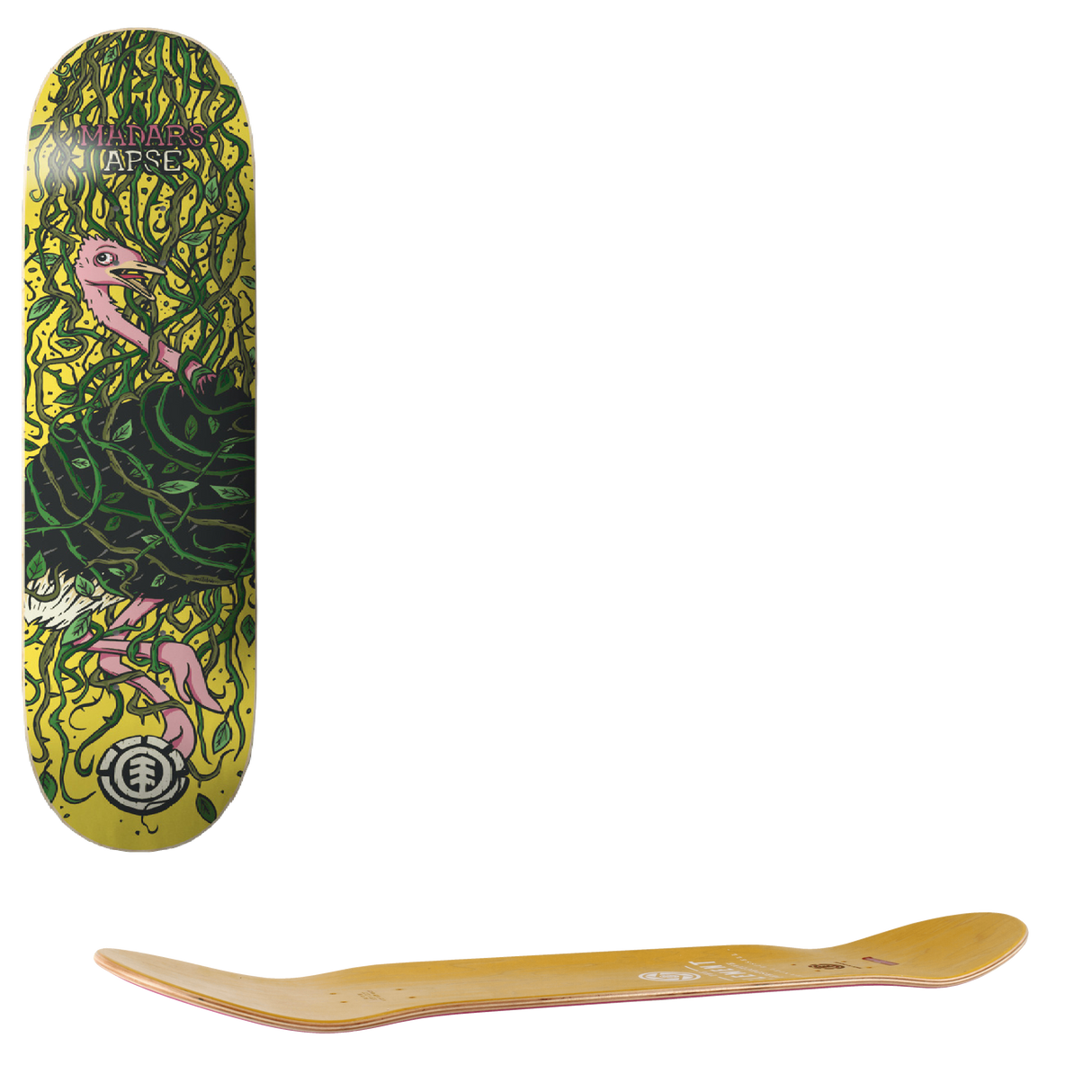 Yedoo Trapped Skateboard Deck - Yellow 8.38"