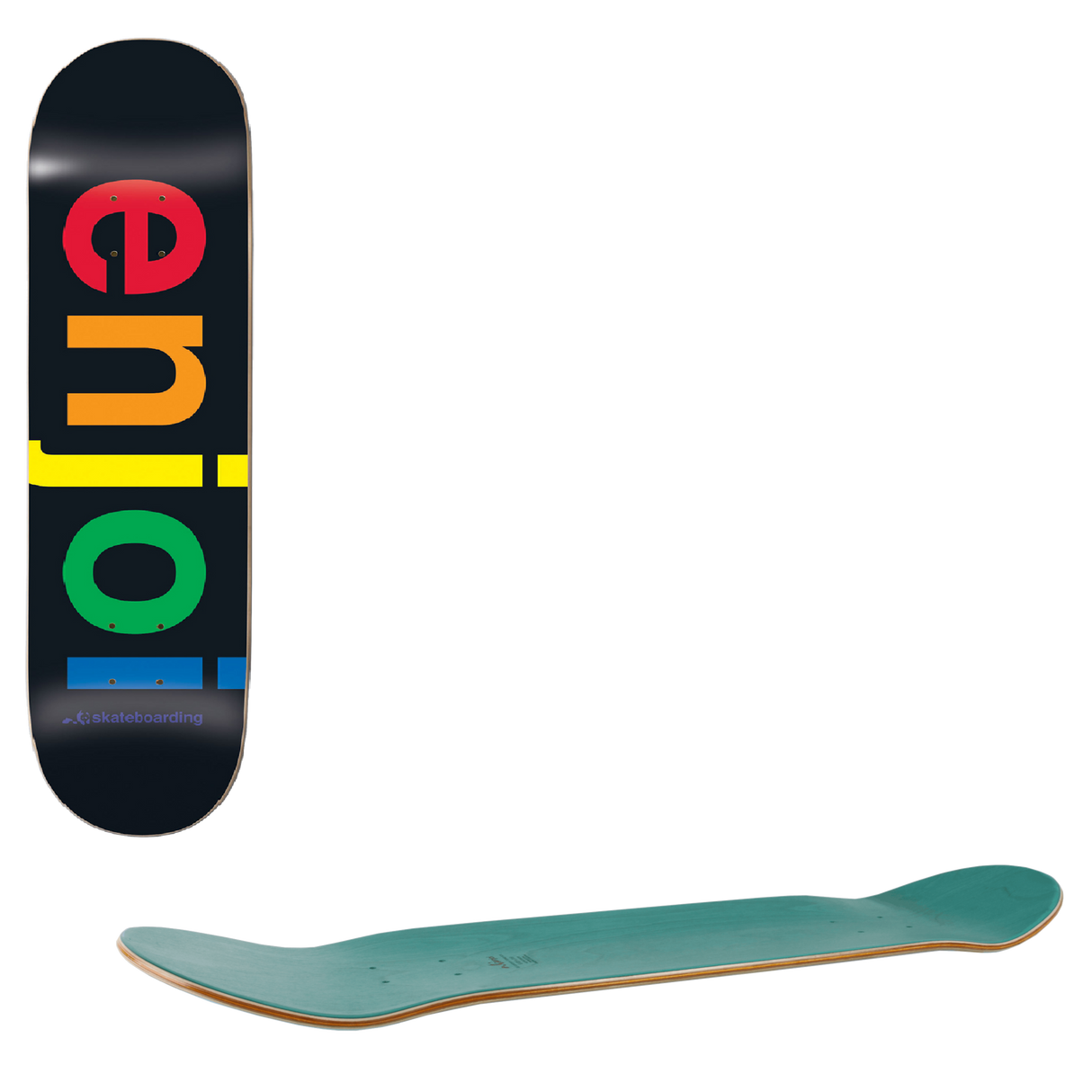 Enjoi Spectrum R7 Skateboard Deck - Black 8"
