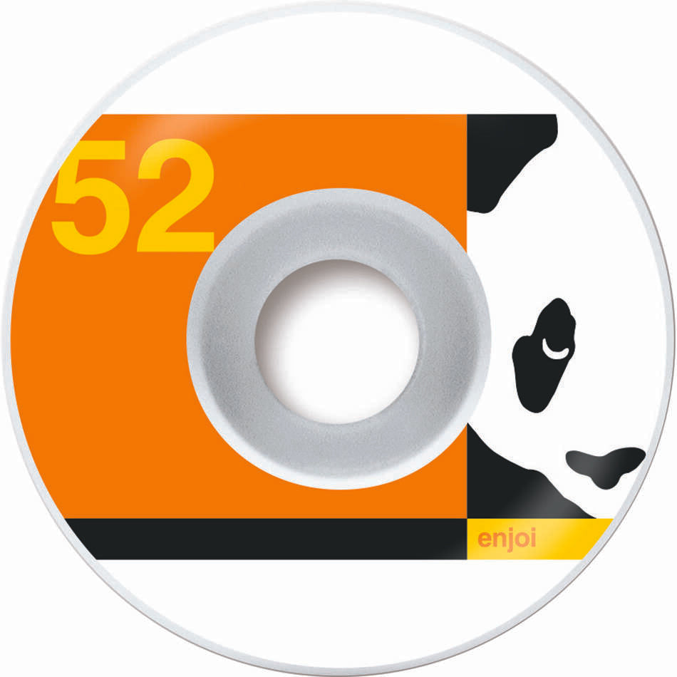 Enjoi Box Panda Skateboard Wheels - Orange 52mm