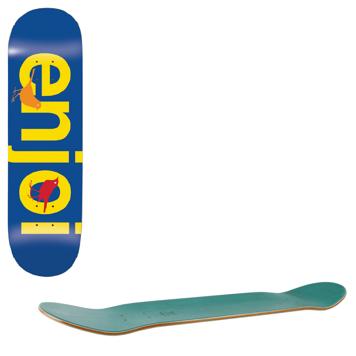 Enjoi Bird Watcher Skateboard Deck - Blue 8"