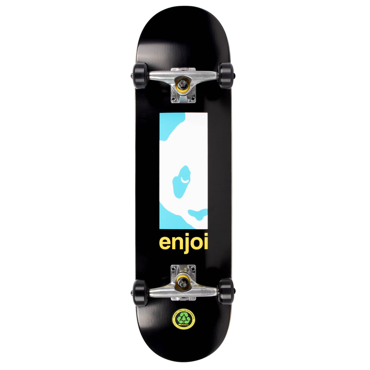 Enjoi Box Panda Complete Skateboard - Black/Black 8.25"