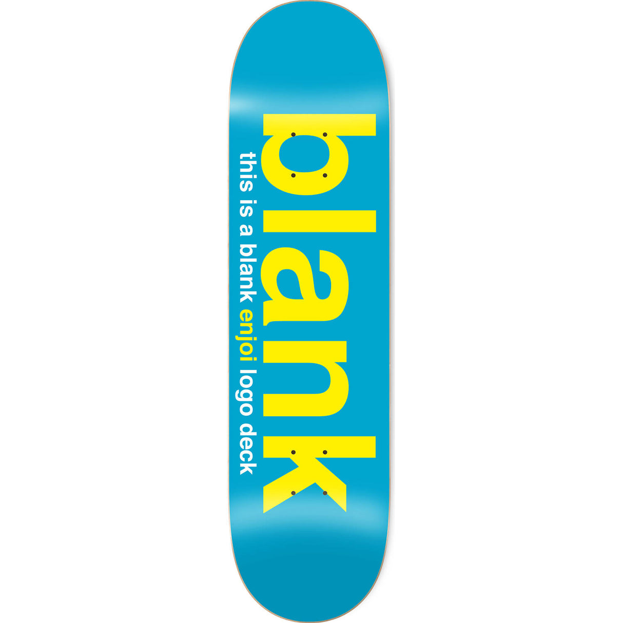 Enjoi Blank Skateboard Deck - Yellow/Blue 8.25"