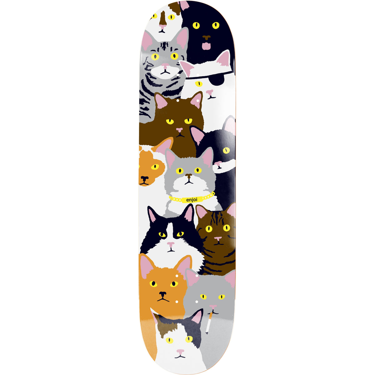 Enjoi Cat Collage Skateboard Deck - Multi 8.25"