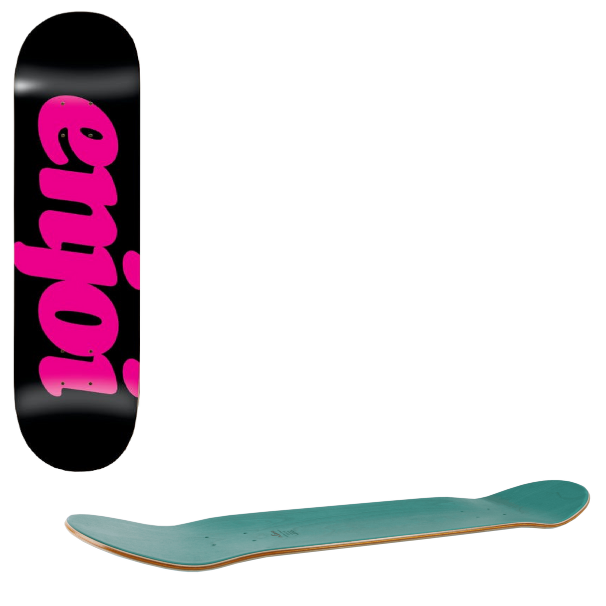 Enjoi Flocked Skateboard Deck - Black 7.75''