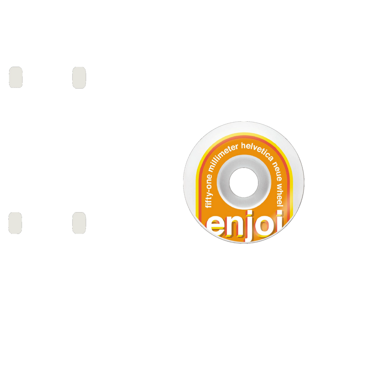 Enjoi Helvetica Neue Skateboard Wheels - Orange 51mm