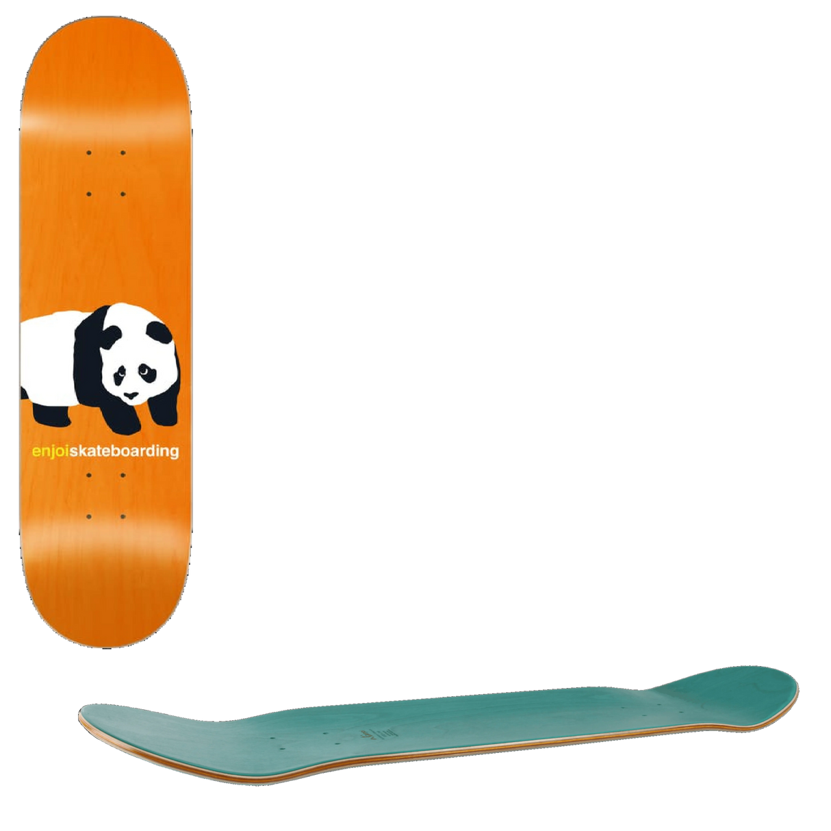 Enjoi Peekaboo Panda R7 Skateboard Deck - Orange 8.5''