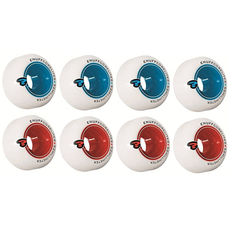 Enuff Corelite White Skateboard Wheels - Red