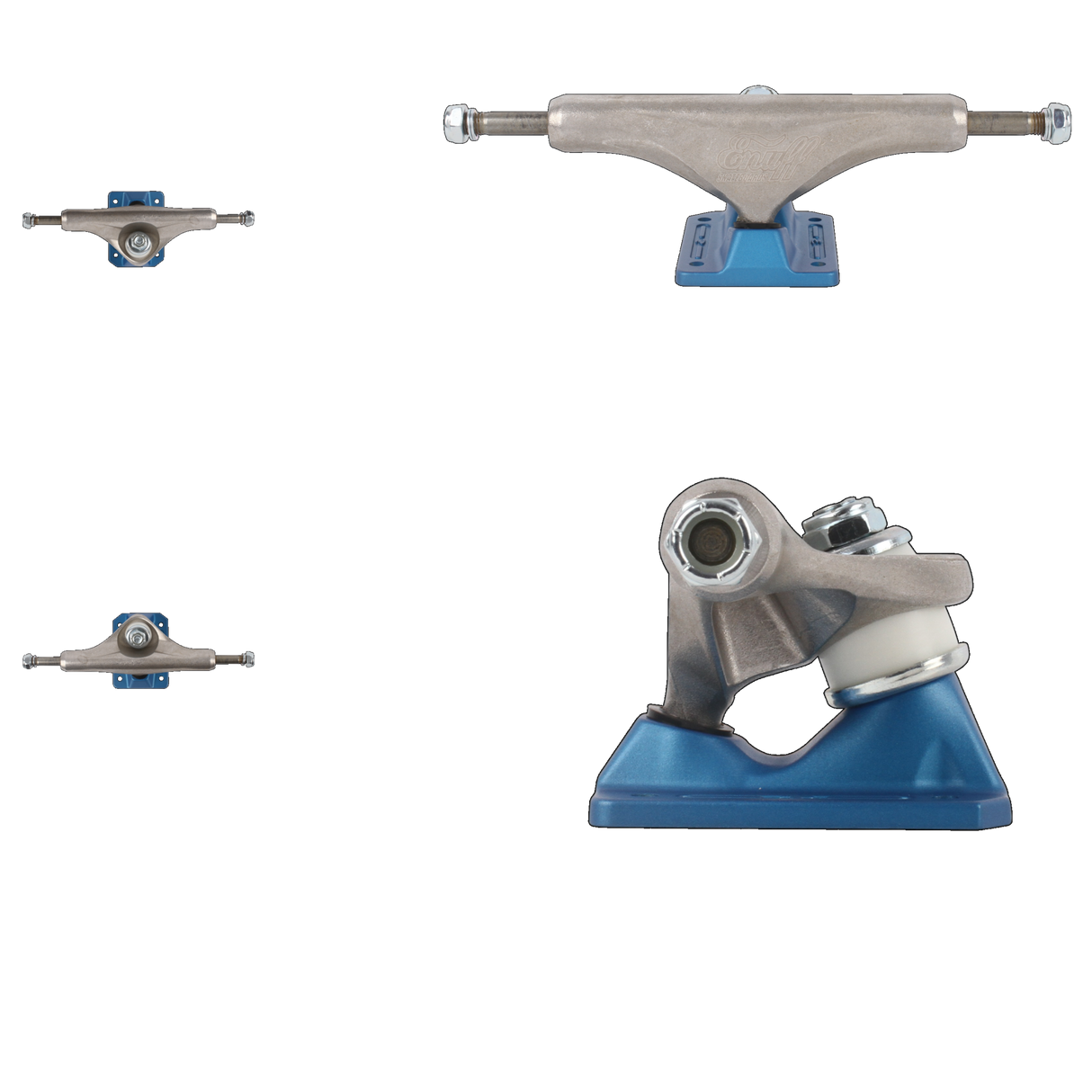 Enuff Decade Pro Satin Skateboard Trucks - Natural/Blue 129mm