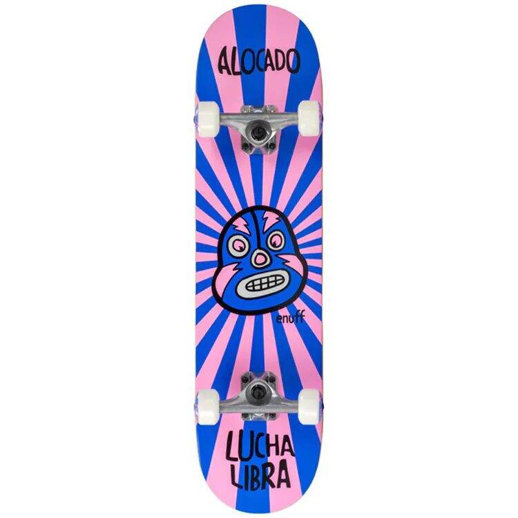 Enuff Lucha Libre Complete Skateboard - Pink/Blue 7.75''