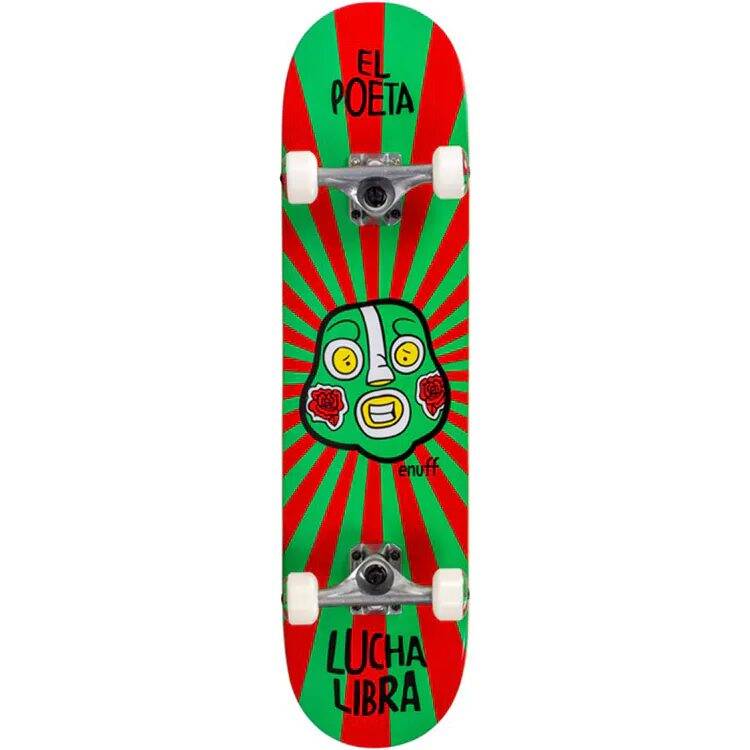 Enuff Lucha Libre Complete Skateboard - Red/Green 7.75''