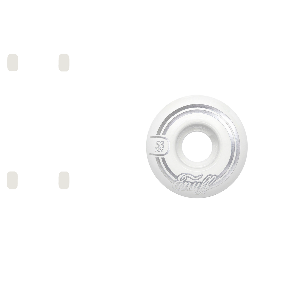 Enuff Refresher II 55D Skateboard Wheels - White 53mm
