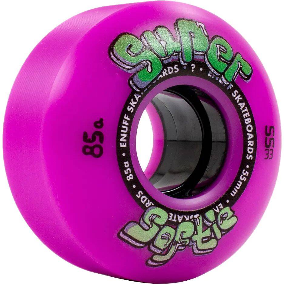 Enuff Super Softies Skateboard Wheels - Purple 55mm