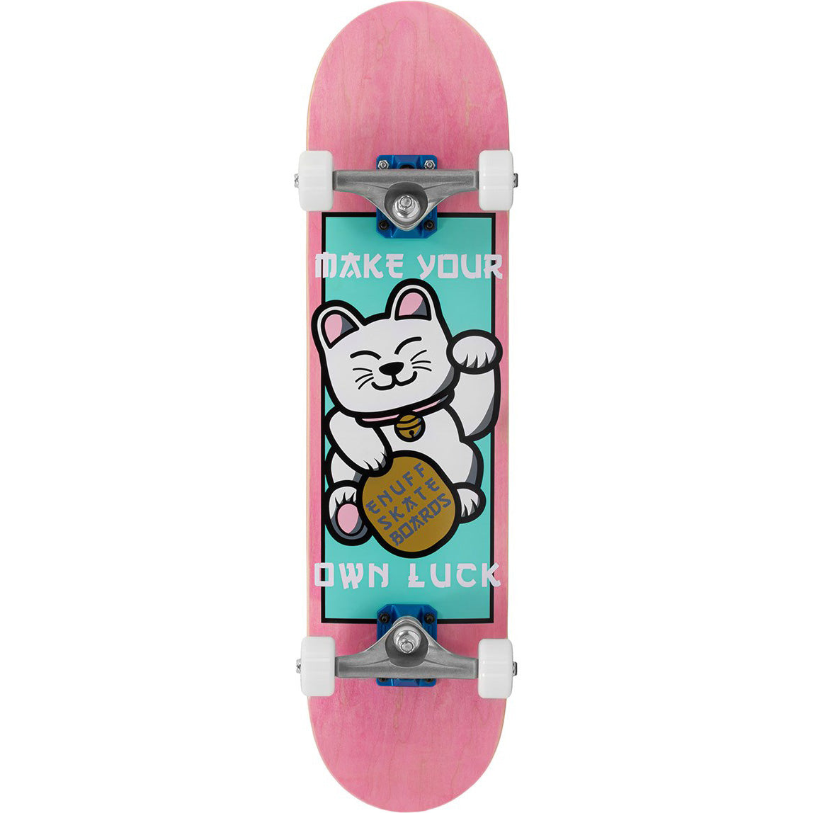 Enuff Lucky Cat Mini Complete Skateboard - Pink 7.25"