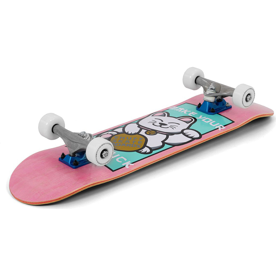 Enuff Lucky Cat Mini Complete Skateboard - Pink 7.25"