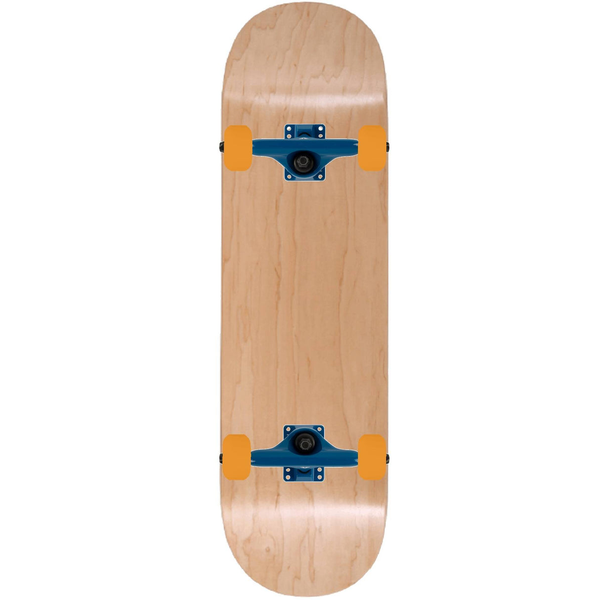 Enuff Bold Custom Skateboard - Natural/Blue/Orange 8.25''