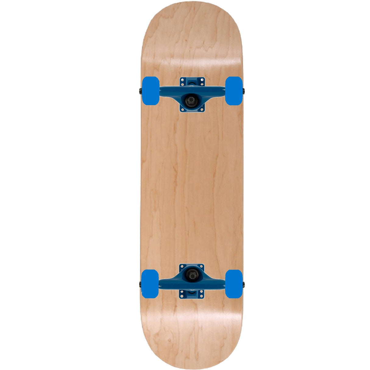 Enuff Classic Custom Skateboard - Natural/Blue 8''