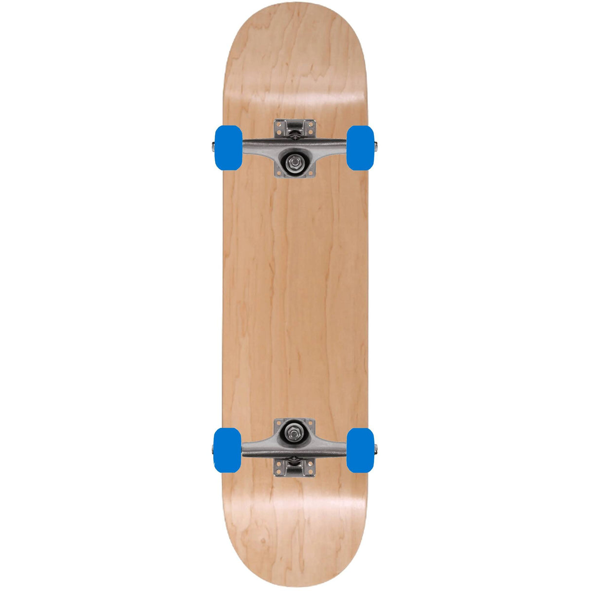 Enuff Classic Custom Skateboard - Natural/Raw/Blue 7.5''