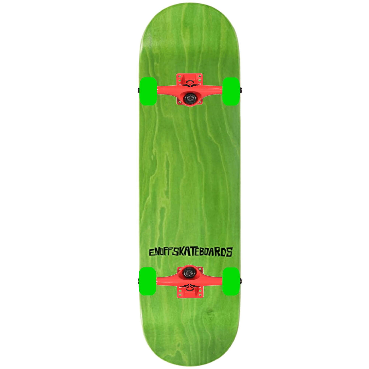 Enuff Colour Clash Custom Skateboard - Green/Red 8''
