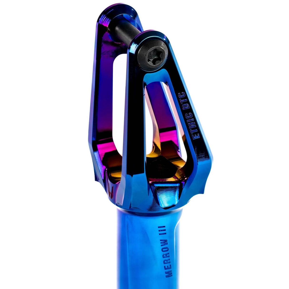 Ethic Merrow V3 SCS Scooter Forks - Blue Chrome