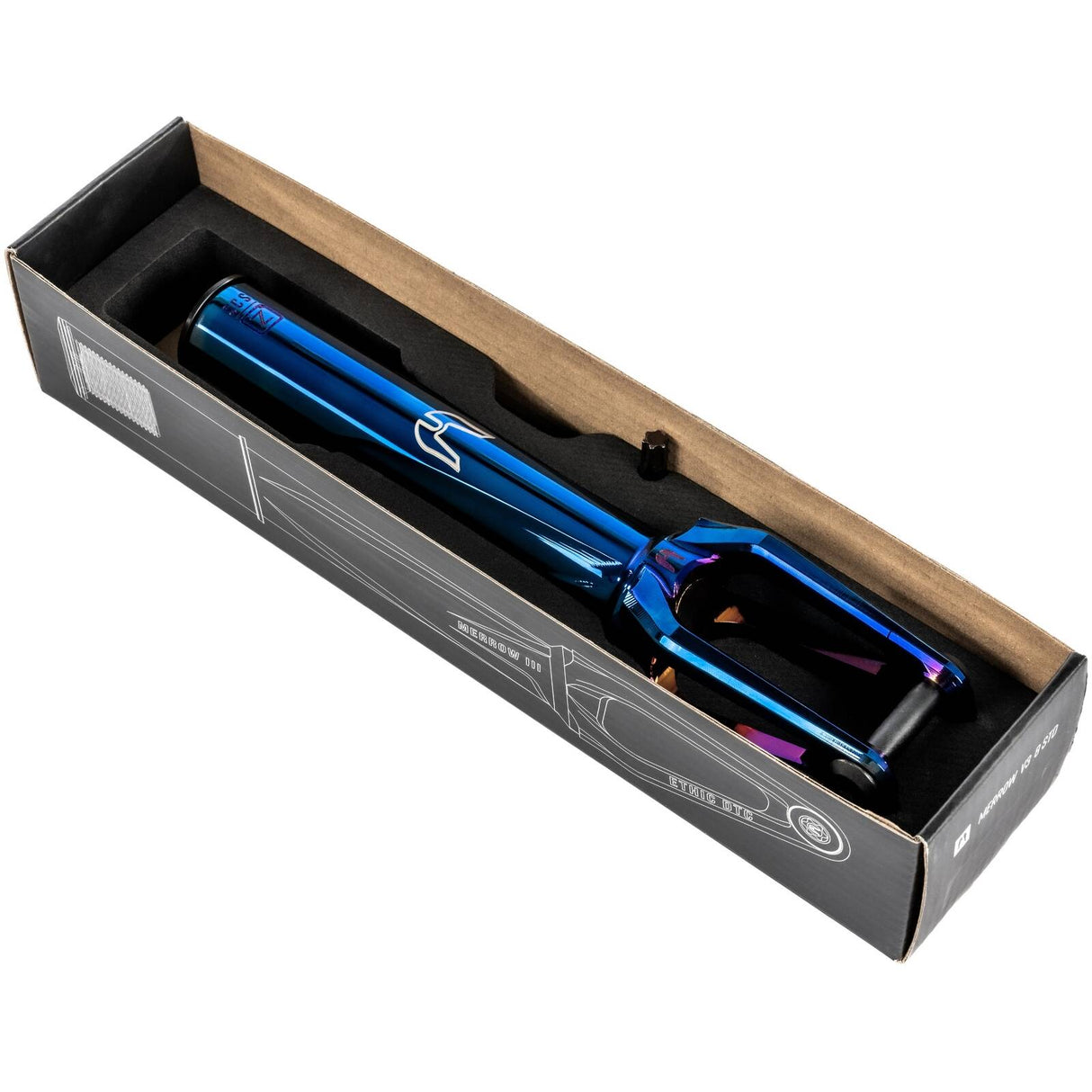 Ethic Merrow V3 SCS Scooter Forks - Blue Chrome