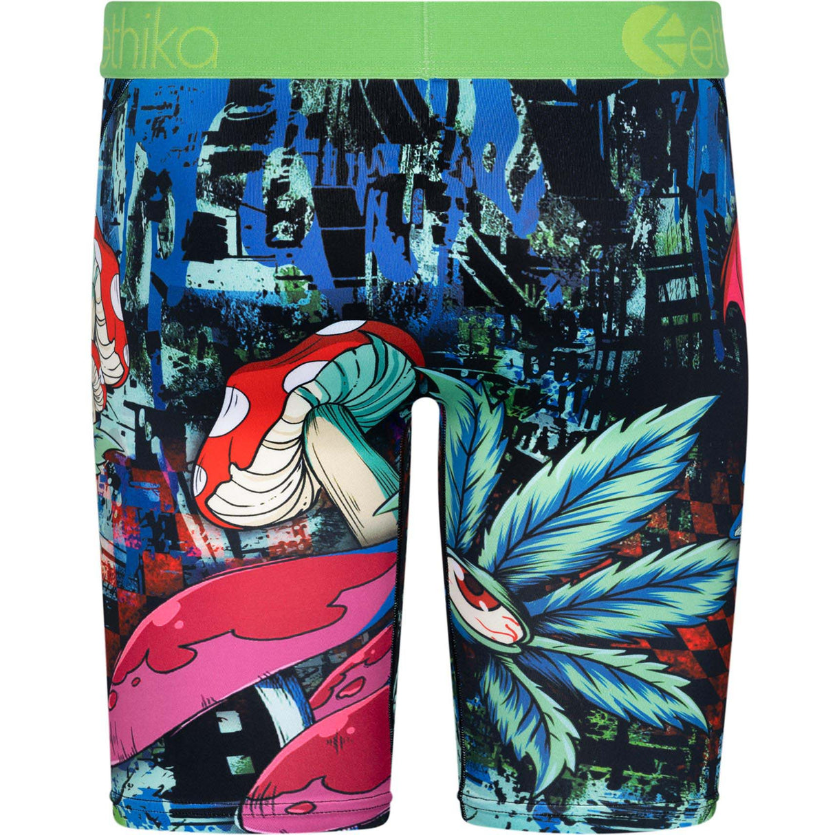 Ethika Creep 'E Trip Boxer Briefs - Blue/Green
