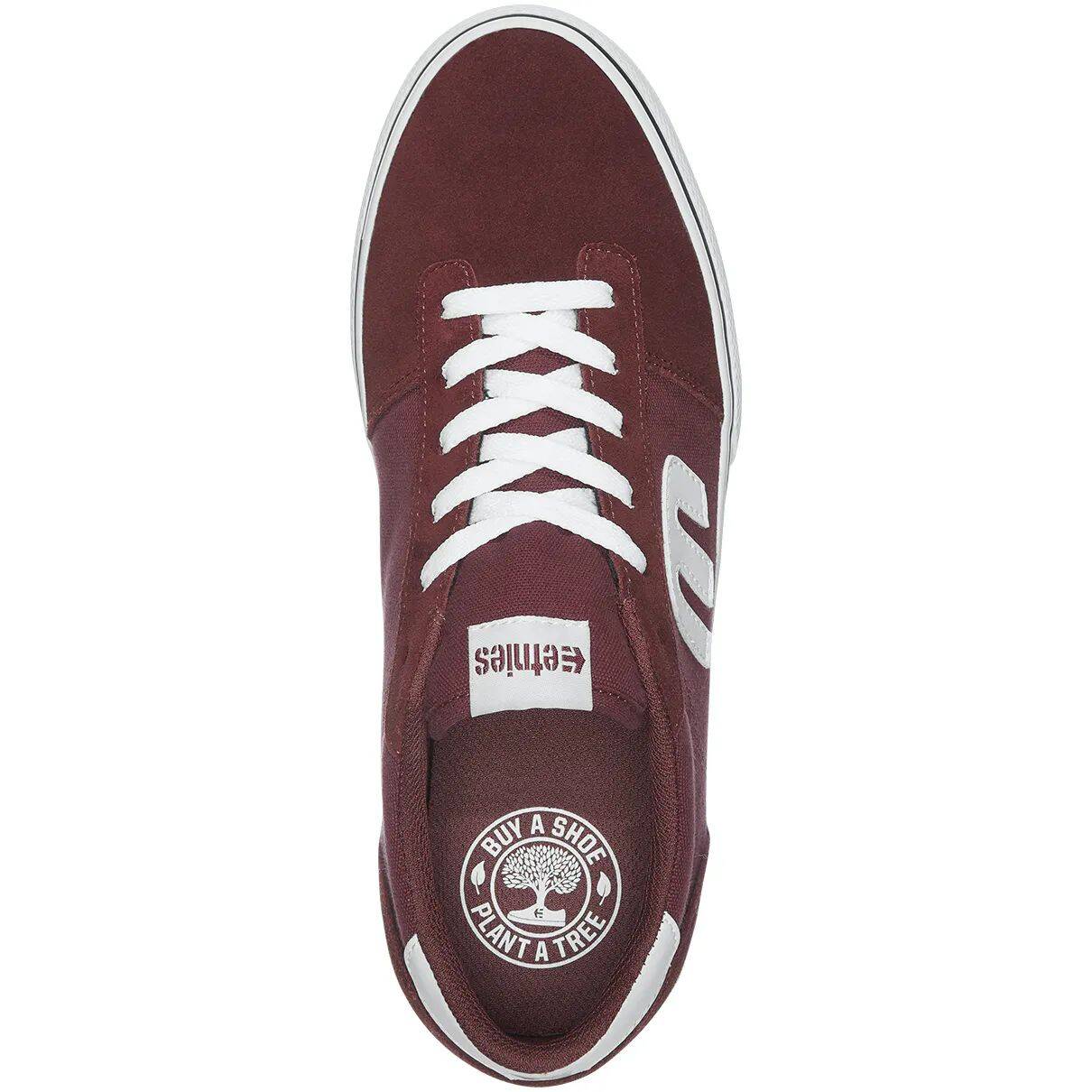 Etnies Calli Vulc Skate Shoes - Burgundy/White