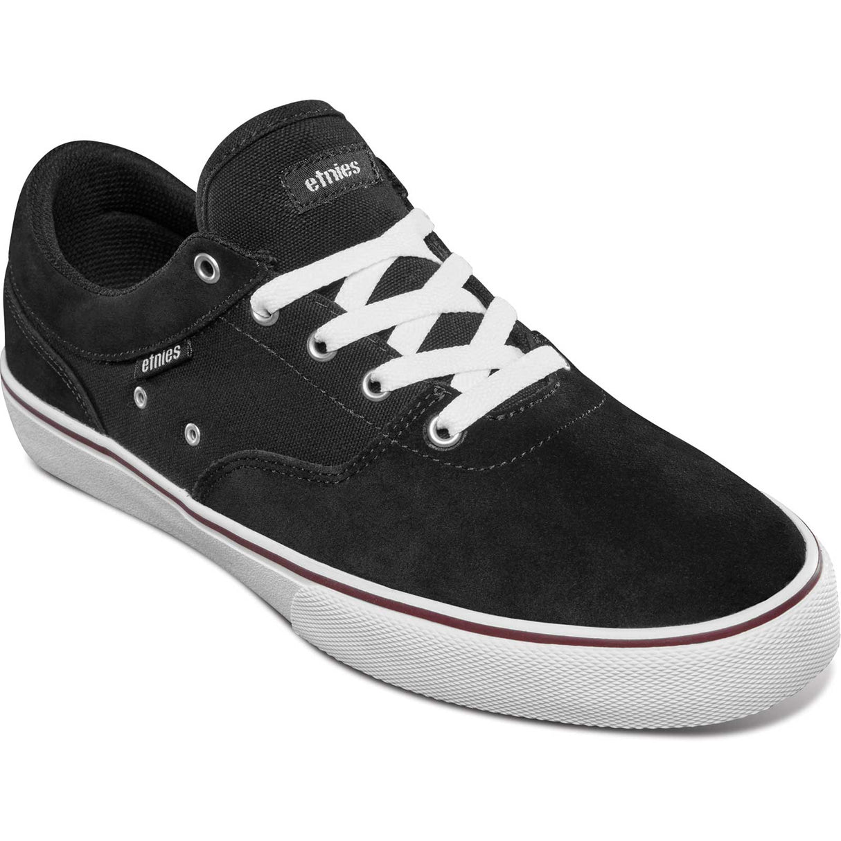 Etnies Factor Skate Shoes - Black/White/Burgundy