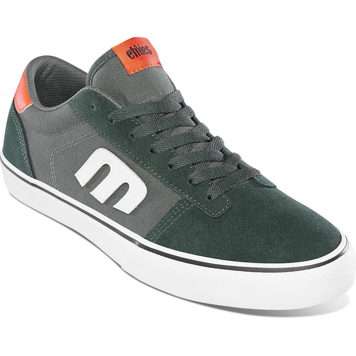 Etnies Kid's Calli-Vulc Skate Shoes - Green/Orange