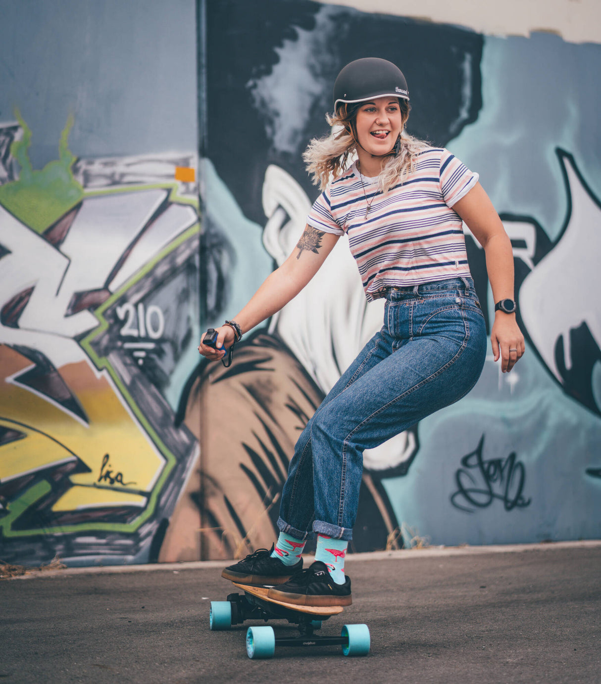 Evolve Stoke Electric Skateboard - Blue 77A