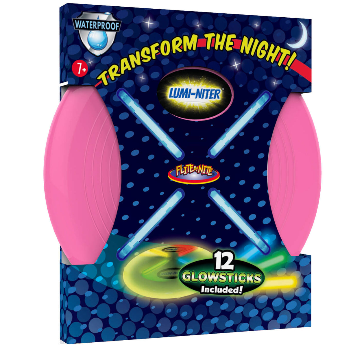 Flite by Nite Lumi Niter Flying Disc - Raspberry