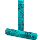 Federal Command Flangeless BMX Grips - Black/Teal Marble