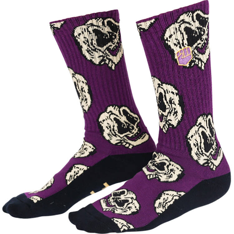 Fist Gloves Skull Crew Socks