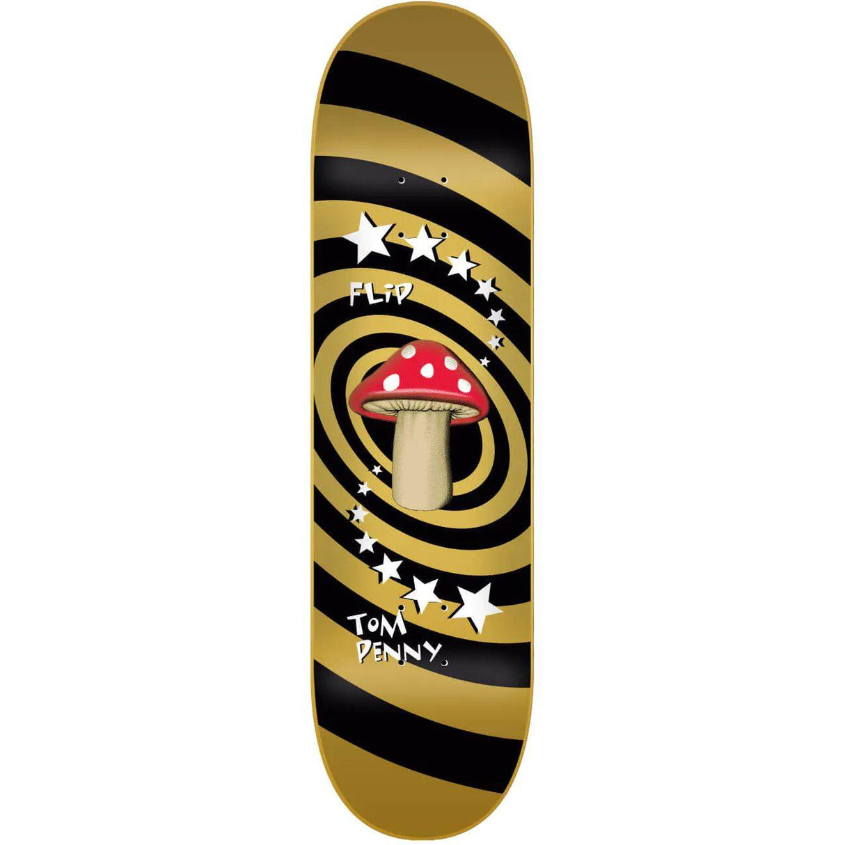 Flip Penny Mushroom Skateboard Deck - Gold 8.25''