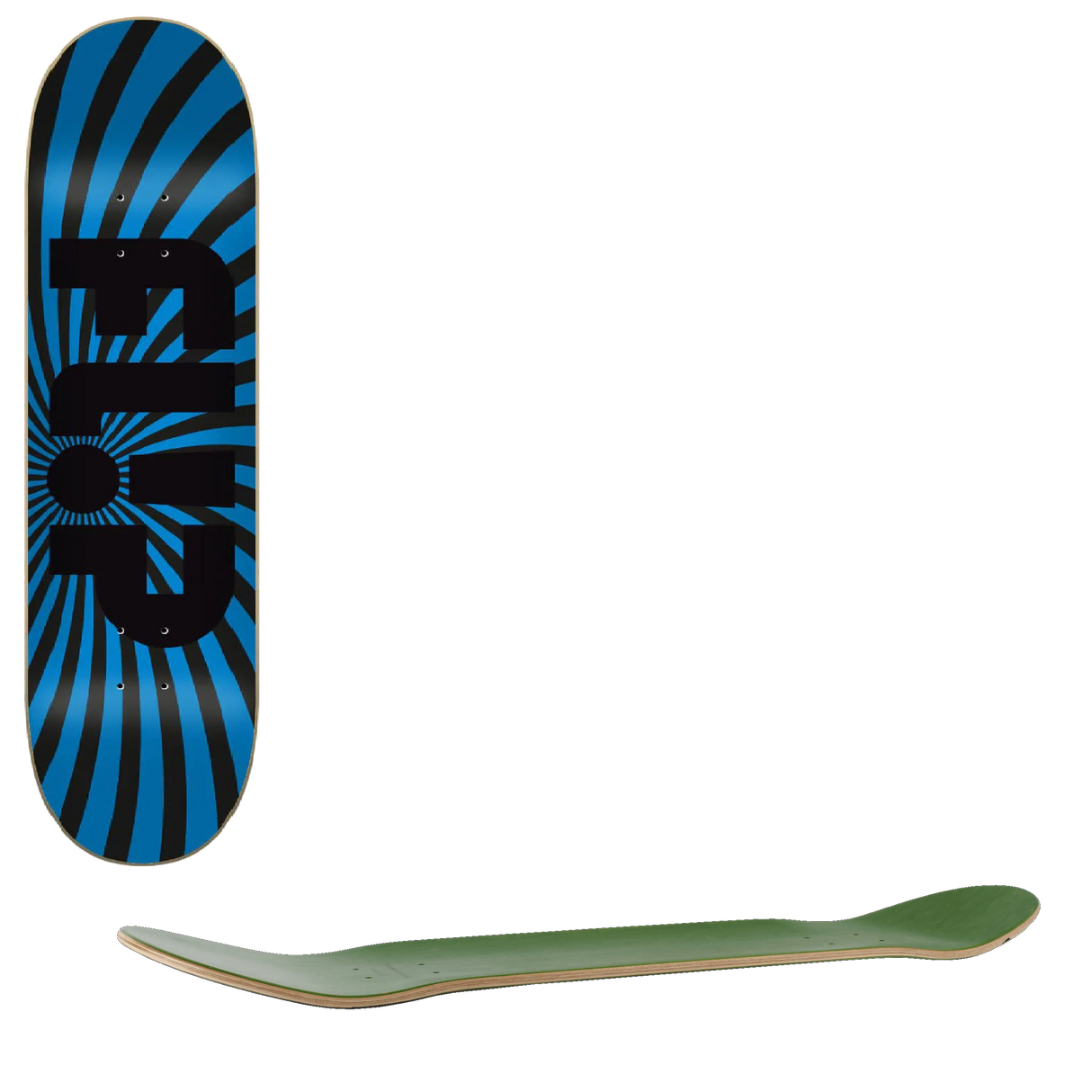 Flip Spiral Skateboard Deck - Blue 8.13''