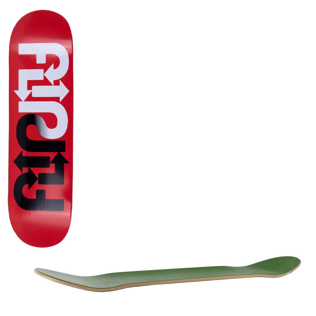 Flip Directions Skateboard Deck - Red 8.375"