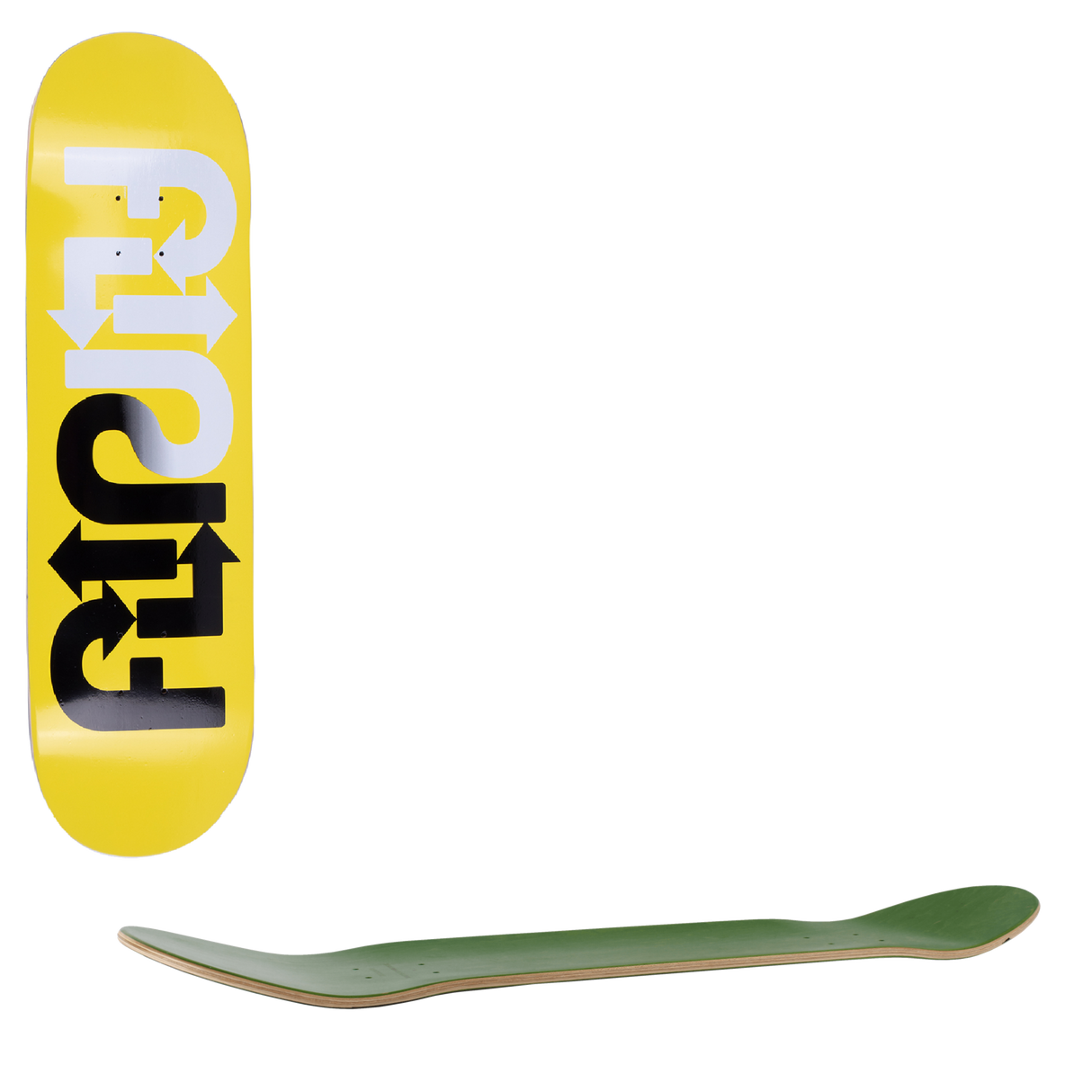 Flip Directions Skateboard Deck - Yellow 8.5"