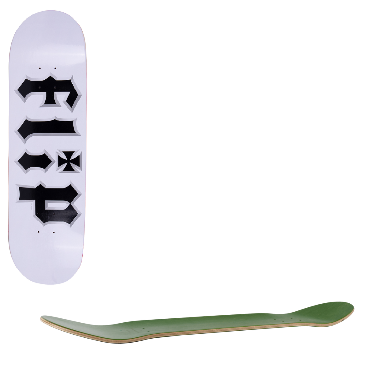 Flip HKD Metal Head Skateboard Deck - White 8.13"