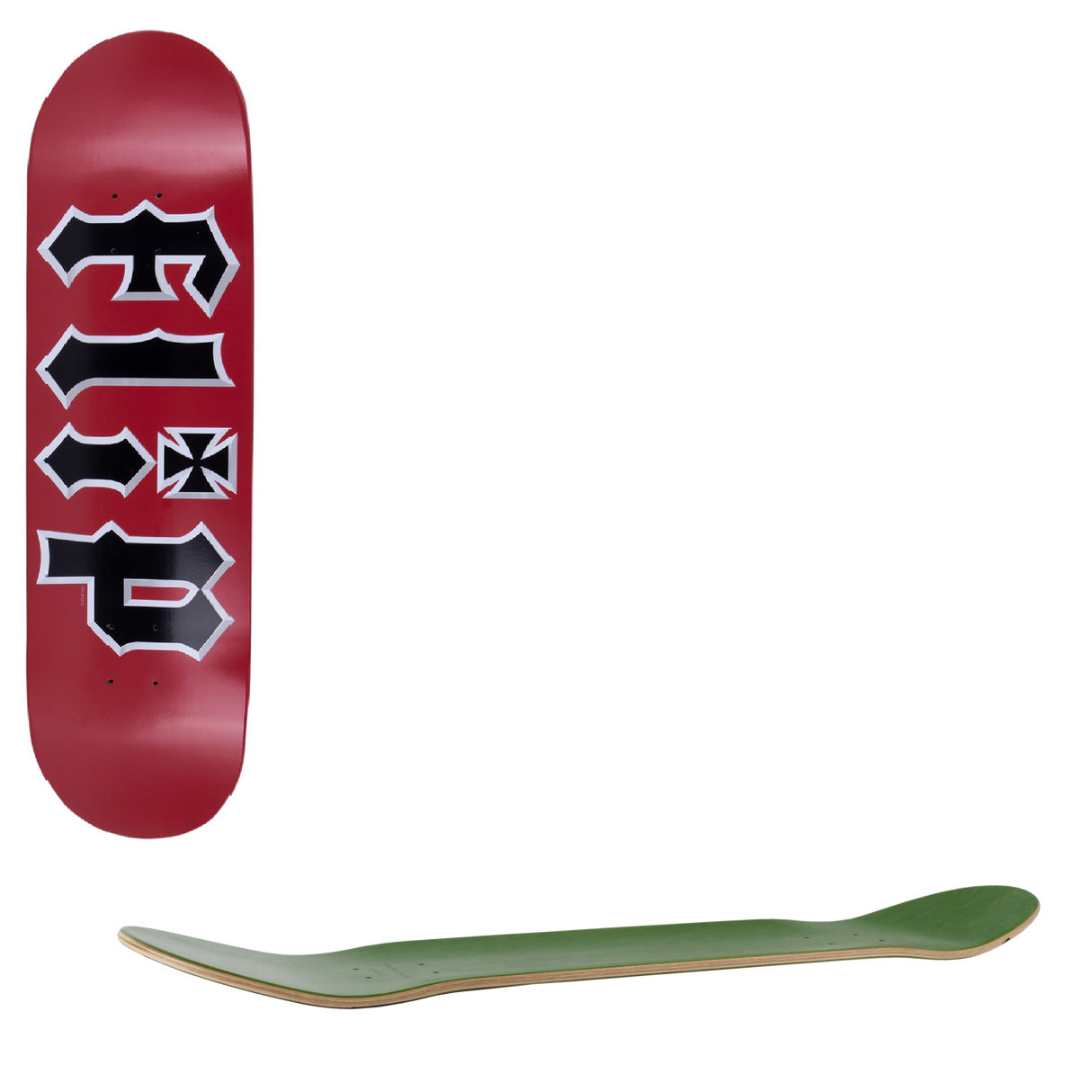 Flip HKD Metal Head Skateboard Deck - Red 8"