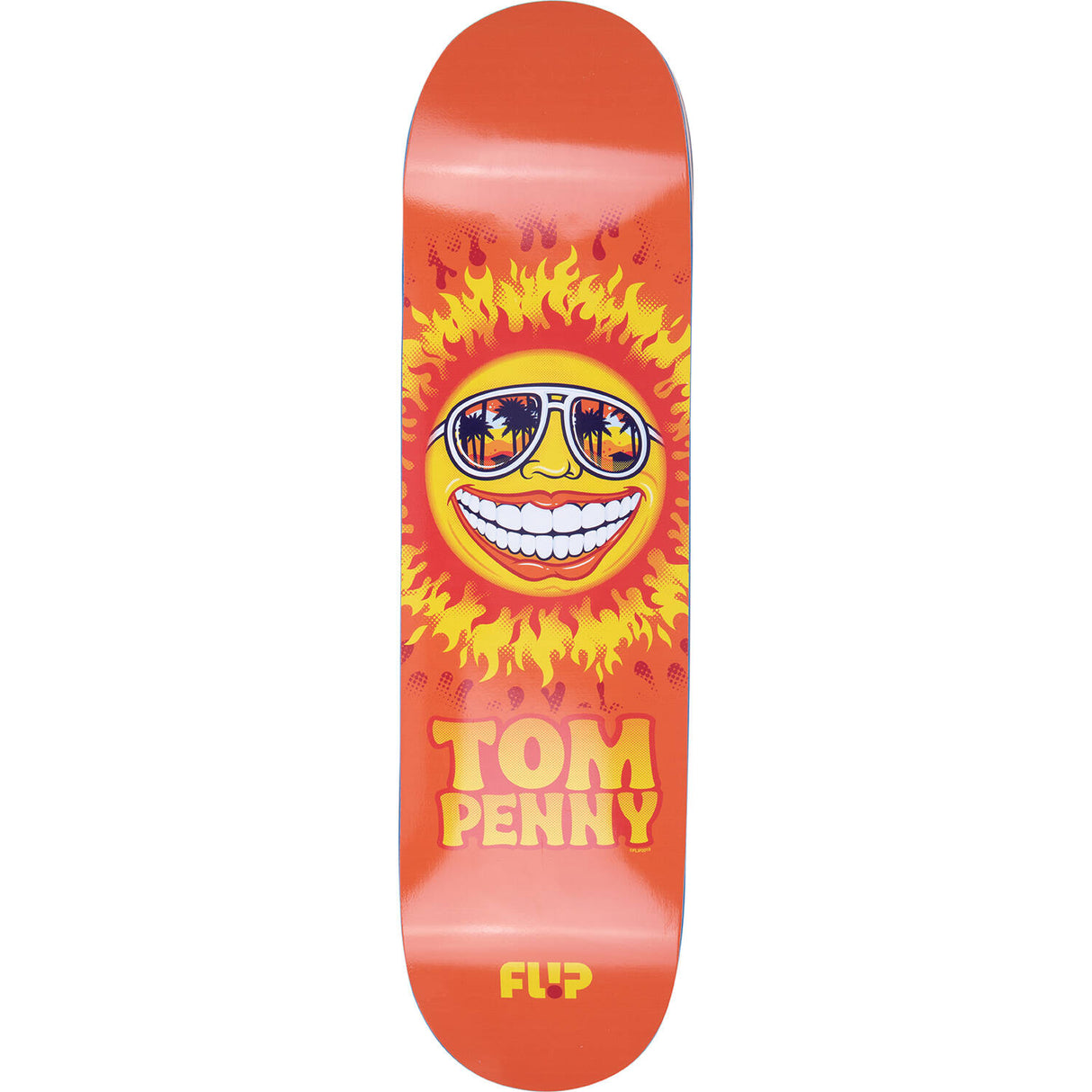 Flip Penny Sun Skateboard Deck - Orange 8.25"