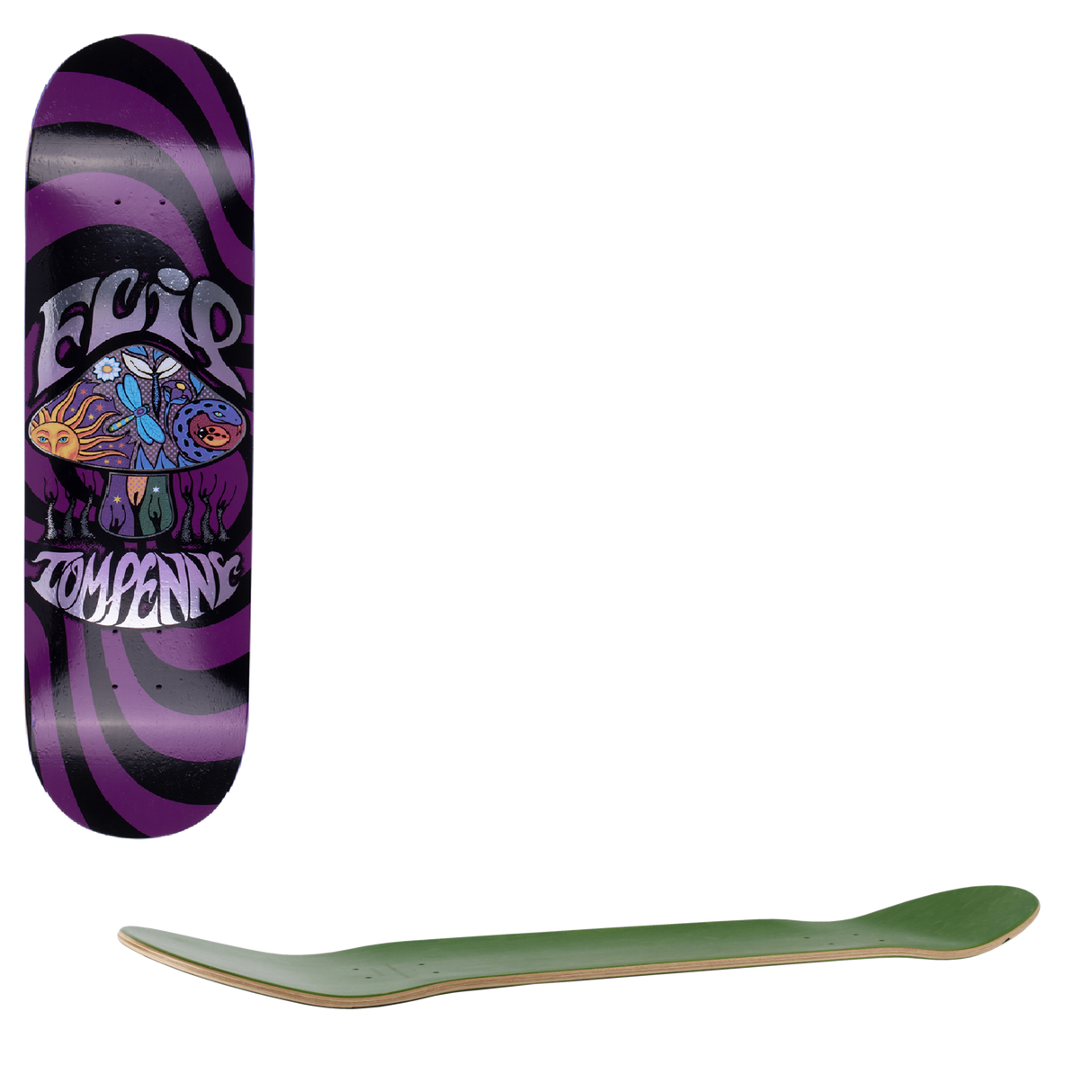 Flip Tom Loveshroom Skateboard Deck - Purple 8.13"