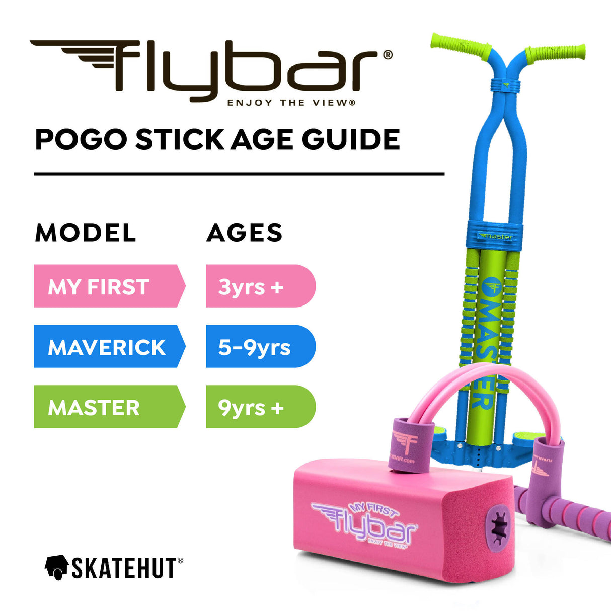 Flybar Master Pogo Stick - Pink/Green