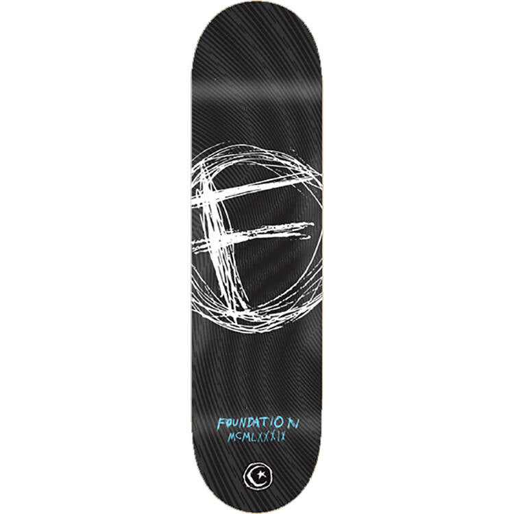 Foundation Swank F Skateboard Deck - Black 8.25"