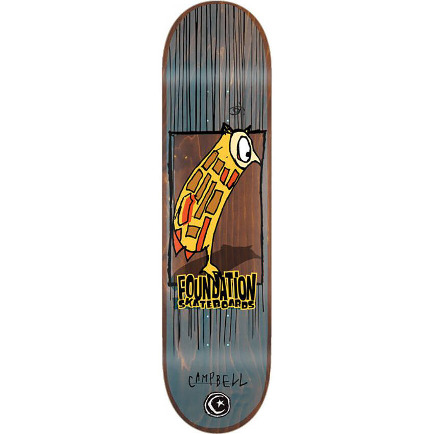 Foundation Campbell Owl Skateboard Deck - 8.38"