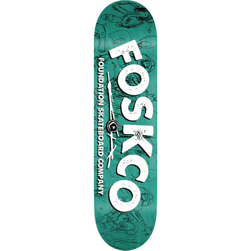 Foundation FOSKCO Skateboard Deck - White 7.75"