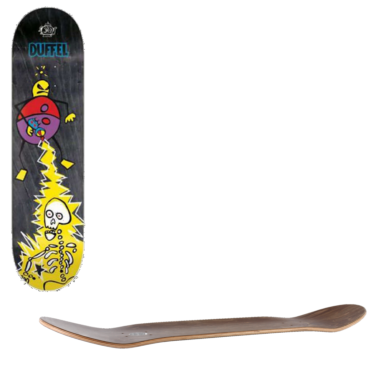 Foundation Duffel Phaser 30 Year Anniversary Skateboard Deck - 8.25''