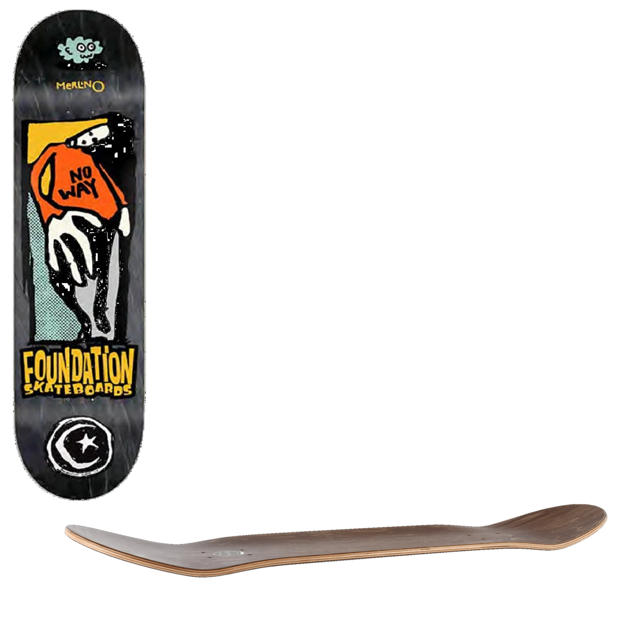 Foundation No Way Skateboard Deck - Merlino 8.25''