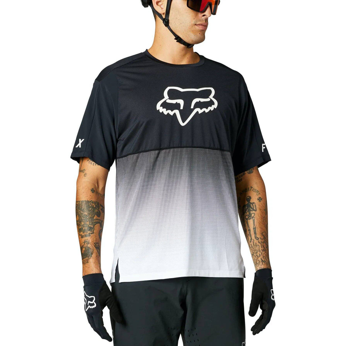 Fox Flexair Short Sleeve Jersey - Black/White XL