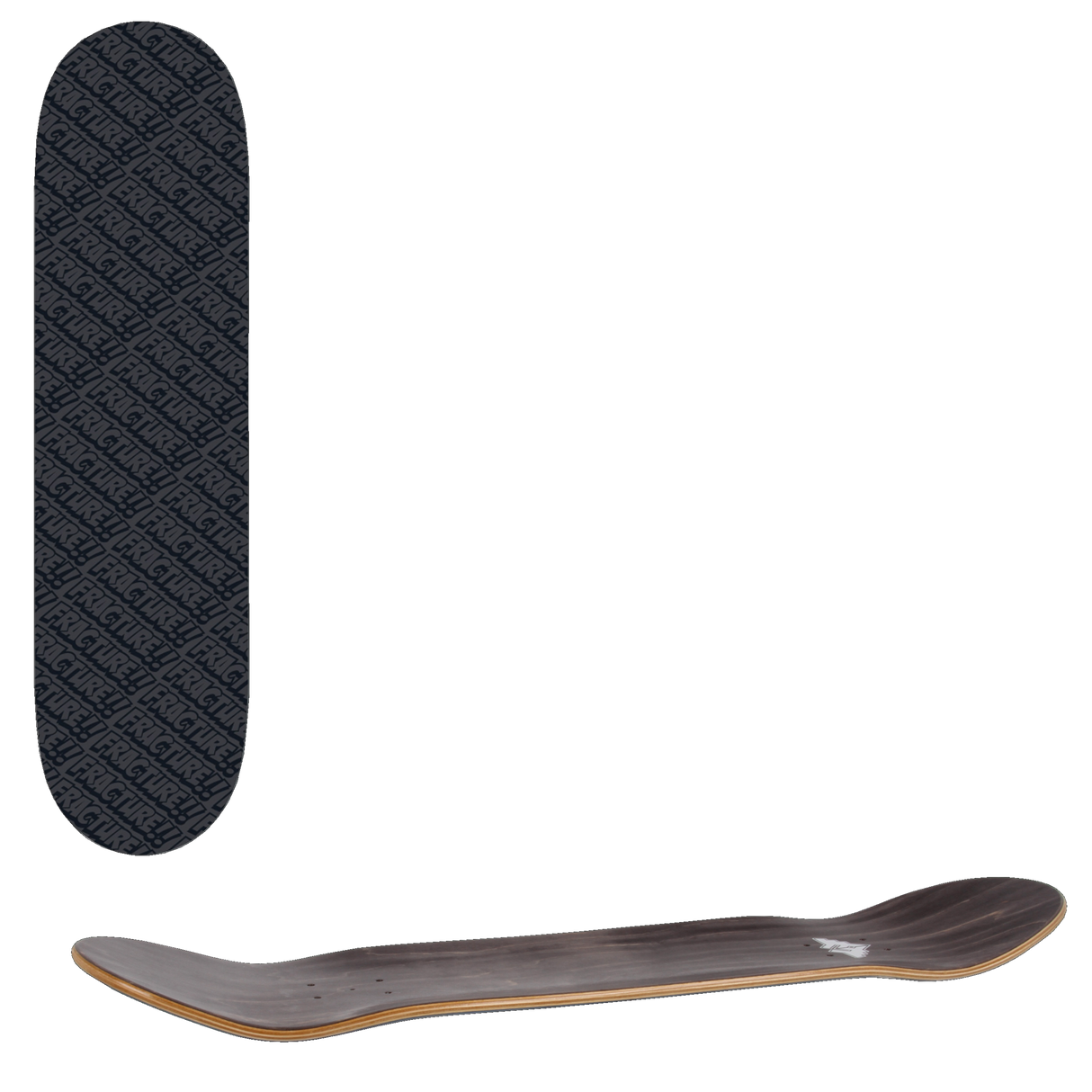 Fracture All Over Comic Skateboard Deck - Black 8"